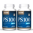 Jarrow Formulas PS 100 - 60 Softgels, Pack of 2 - 100 mg Phosphatidylserine (PS) - Supports Brain Health - Soy Free - Up to 120 Total Servings