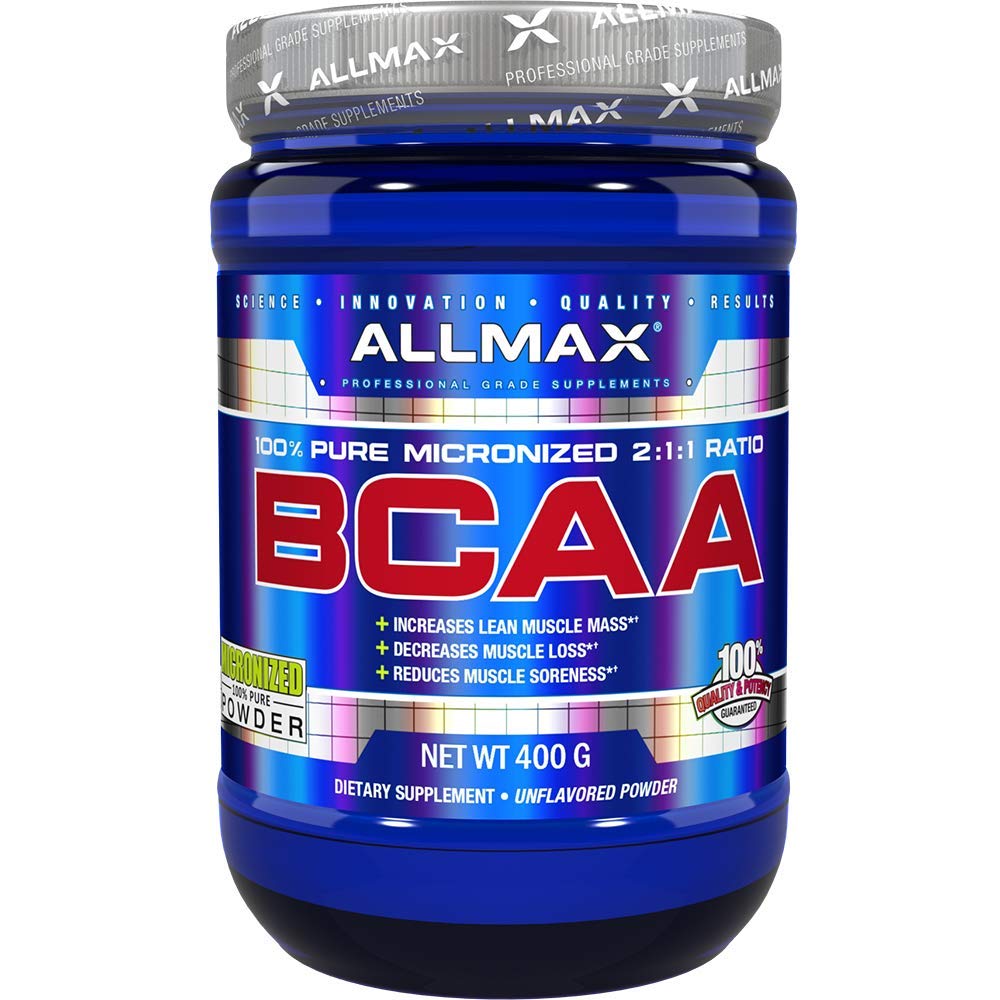 ALMAX 基本知识 BCAA, 不受欢迎 - 400 g 即时化 2: 1:1 粉末 - 帮助增加肌肉质量和降低痛苦 - Gluten & Soy Free - 80 services