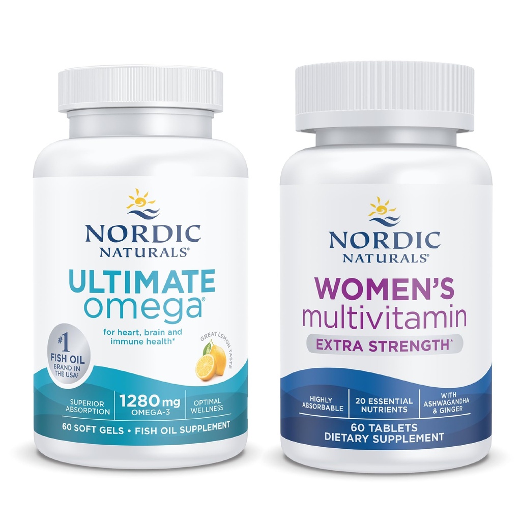 Nordic Naturals Starter Pack - Women's Multivitamin Extra Strength, Ultimate Omega