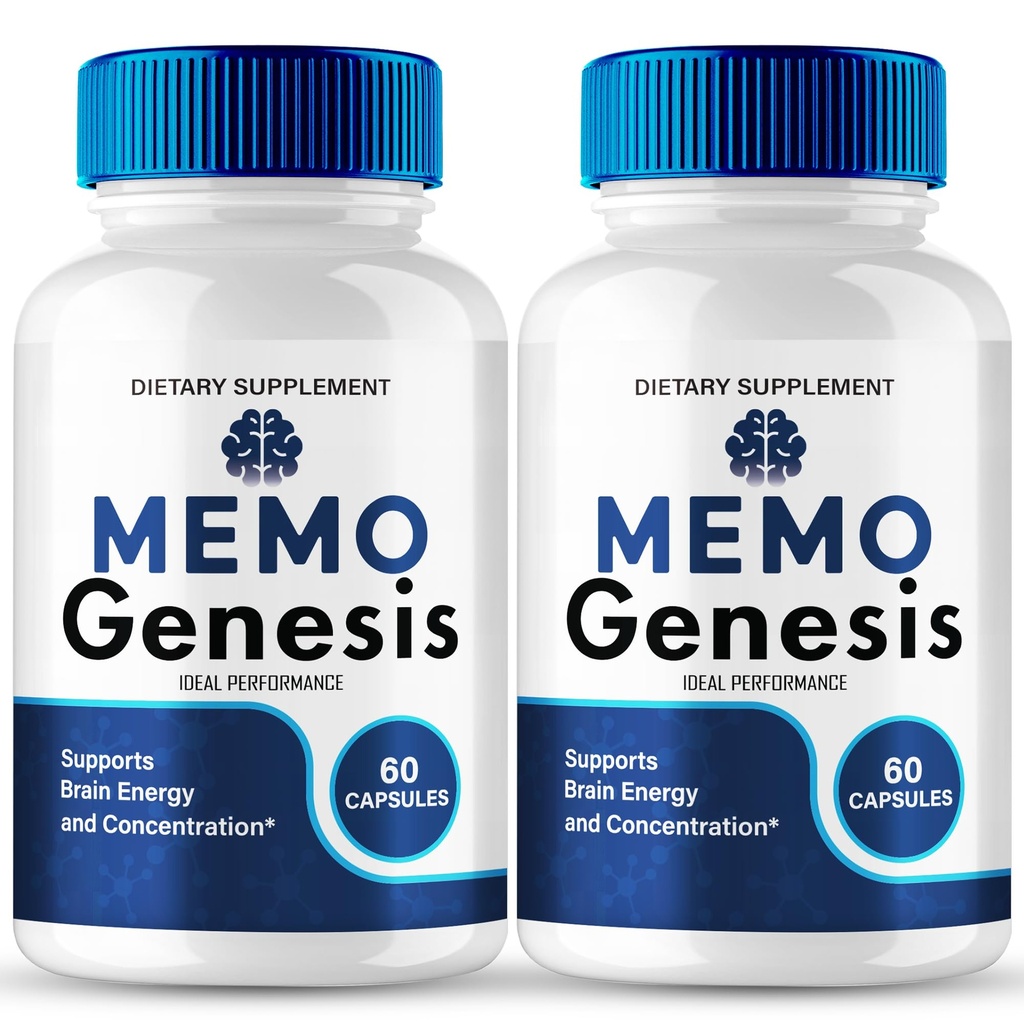 Memo Genesis Capsule, Official Memo Genesis Reviews, Brain & Memory Supplement Pills, Advanced Formula Nootropic Pills Brain Health Support & Cognitive Health, MemoGenesis Capsules (2 Pack)