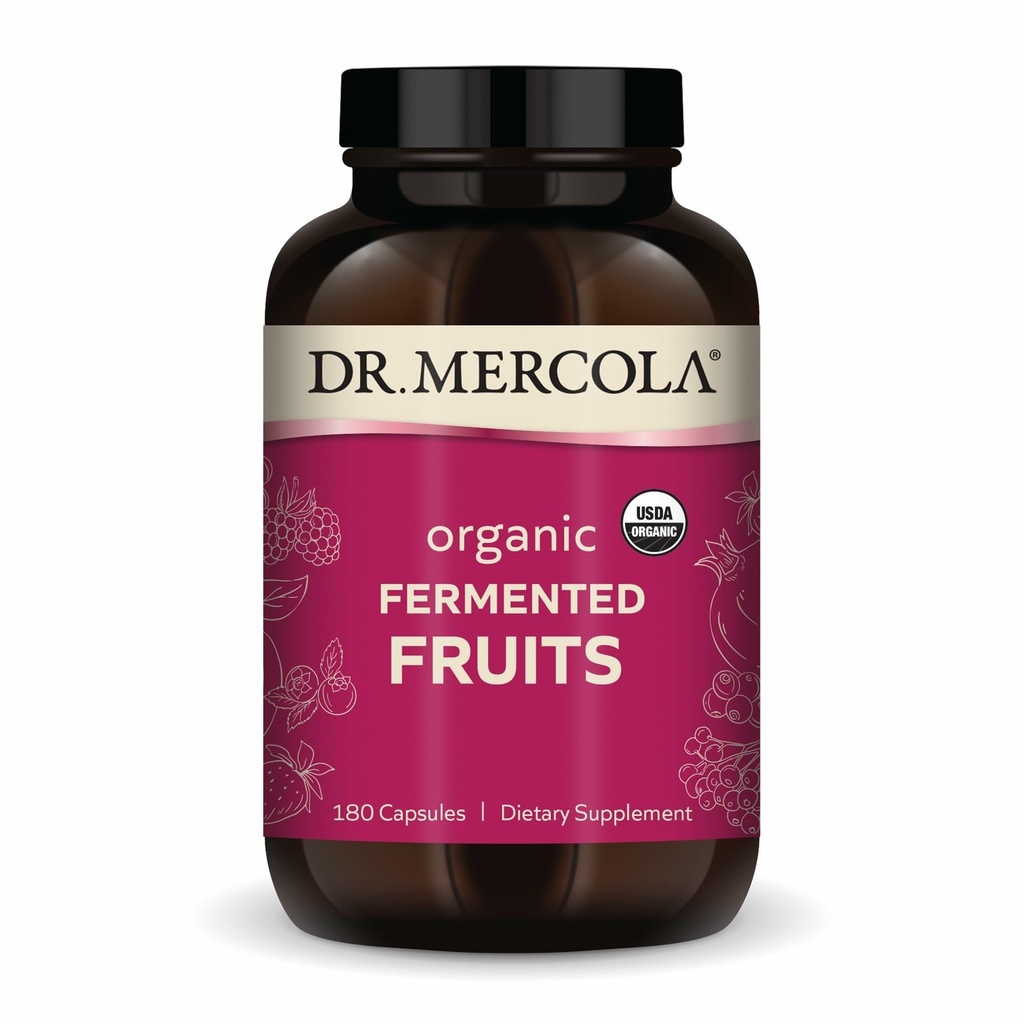 Mercola 有机发酵水果博士,30种服务(180种卡普勒斯),饮食补充,支持免疫健康,非GMO,认证的USDA 有机