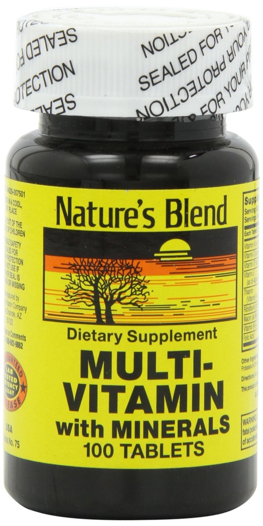 自然融合 NAT B MULTIVITAMIN & MIN TB, 分类, 100 计数