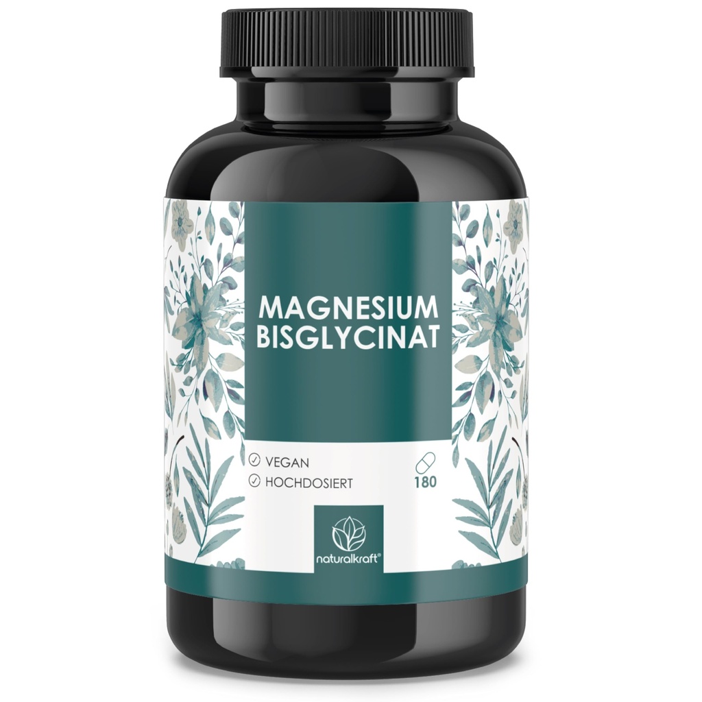 Magnesium Bisglycinate 2400 mg per Serving – High Absorption Magnesium Supplement – Gentle on Stomach, Non-Laxative – Supports Sleep, Muscle & Mood – Vegan, Non-GMO, Gluten-Free – 180 Capsules