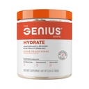 Genius Brand Genius Hydrate - 每日水分的电解补液 - 椰水 - 无糖 - 8 基本矿物和营养物质 - 非GMO - 酸桃环 - 50 服务
