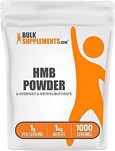 bulk Assupports.com HMB 粉末 - 作为 HMB 钙,Beta-Hydroxy Beta-Methylbutyrate - HMB 粉末补充剂,Gluten Free - 1g per Service, 1kg (2.2磅) (Pack of 1)