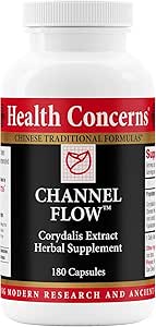 健康关注通道流 – 肌肉放松和疼痛支持补充 男与女 – Corydalis 根提取 – 中国草药配方 头痛,联合与月经不适 – 180 Capsules