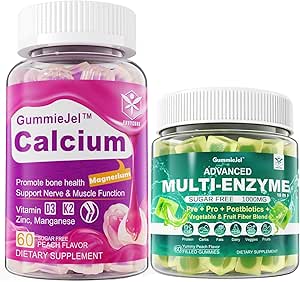 糖自由钙 Gummys 120 伯爵和消化酶 Gummys 60 伯爵