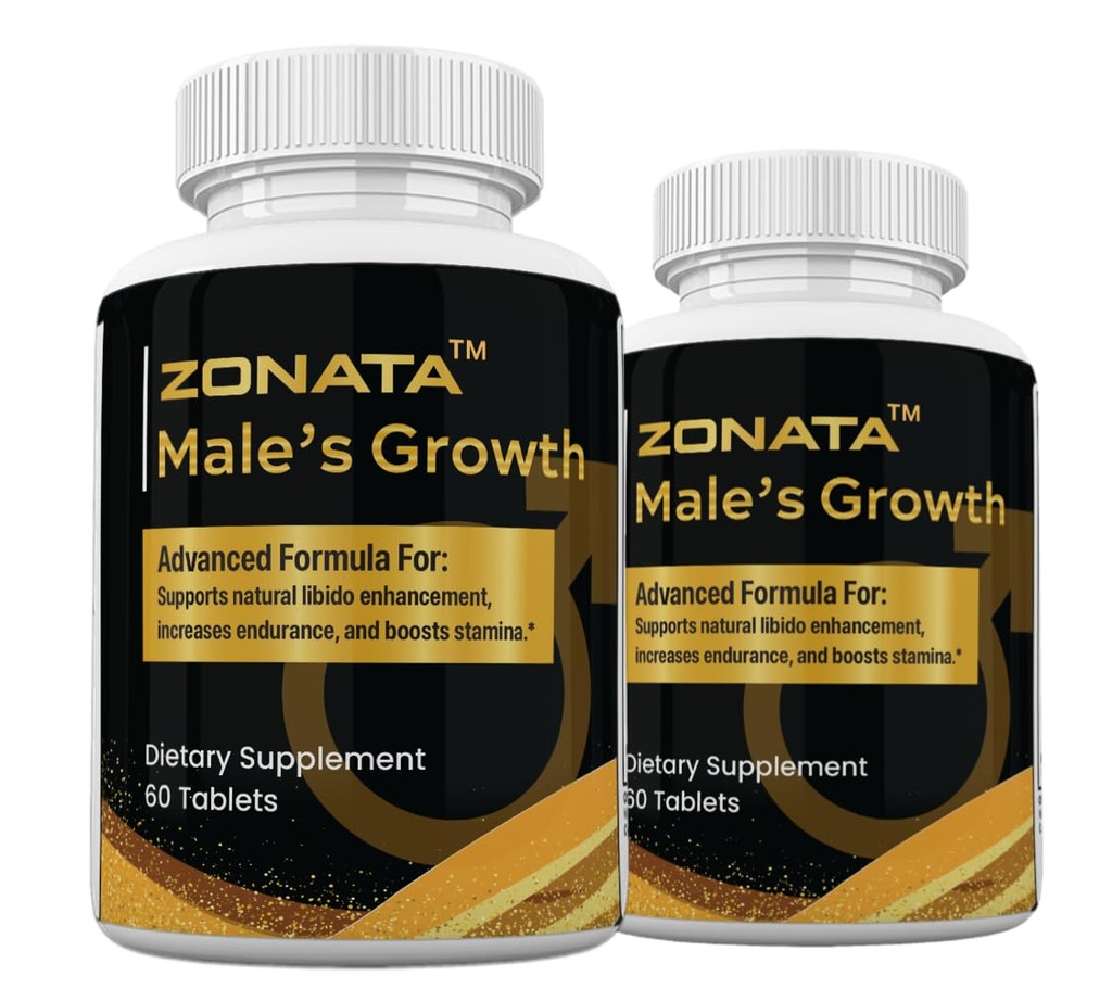 Zonata (2 Pack) Male's Dietary Supplements for Men, Male's Naturally Enhance Performance, Endurance, and Energy Levels (120 Tablets)