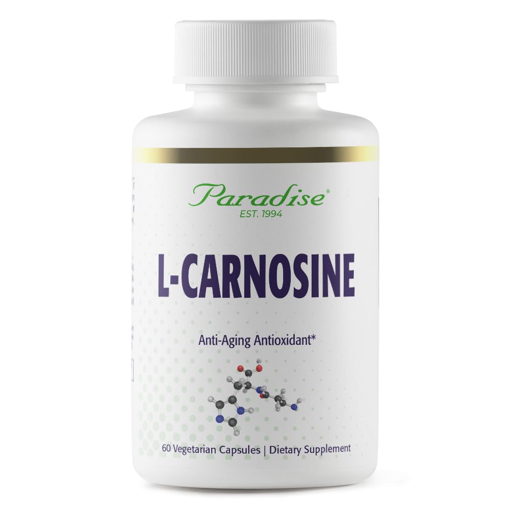 天堂草药 L-Carnosine, Super Potent, 超纯, 抗氧化剂, Vegan, 非 GMO, Gluten Free, 60 蔬菜卡普尔