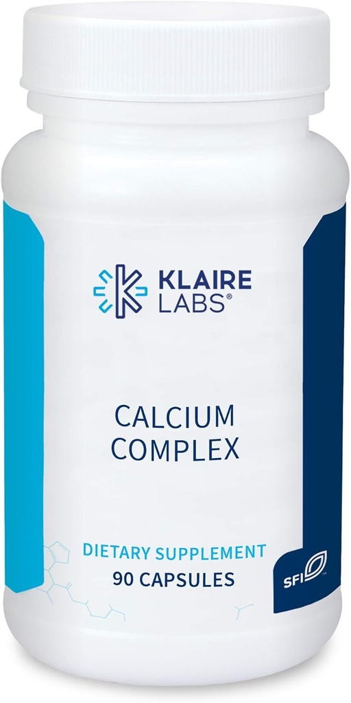 Klaire Labs Calcium Complex - 经认证的BSE-无钙 微晶氢亚帕特和磷酸盐(90 Capsules)