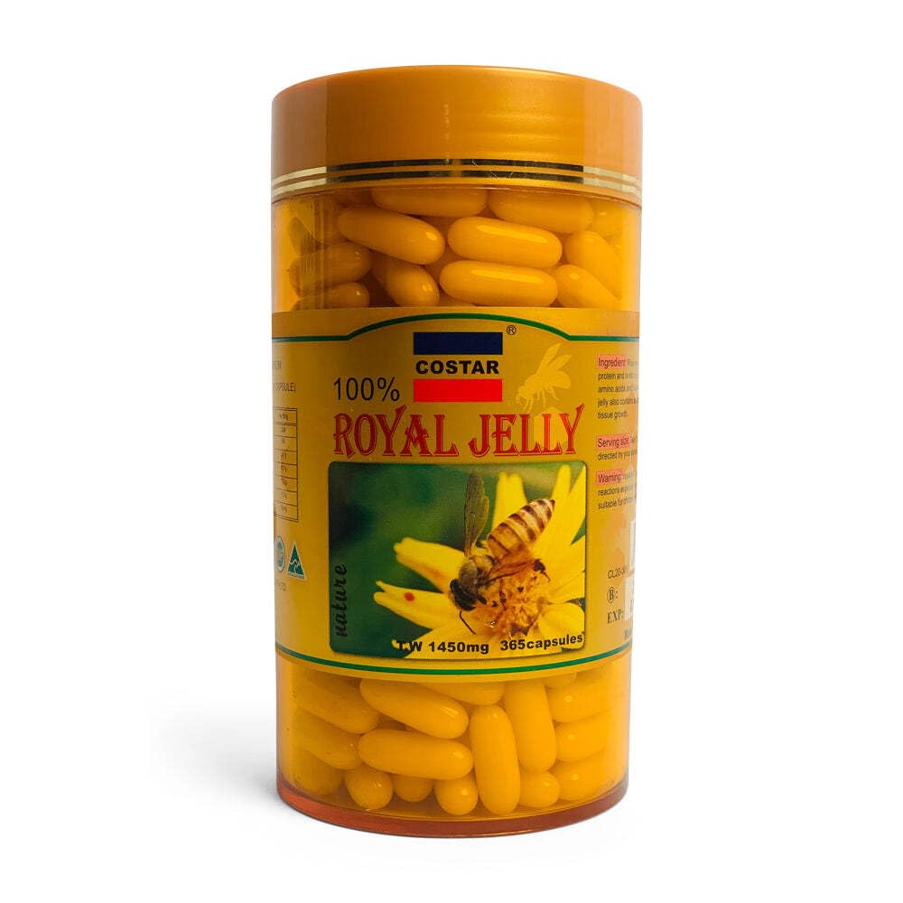 Costar Royal Jelly Supplement 1450mg – 365 Capsules – Rich in Nutrients for Vitality and Well-being – Made in Australia