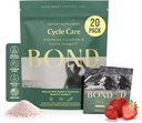 BOND Cycle Care – PMS Support Supplement & Hormone Balance for Women – Cortisol Reducer with Ashwagandha, L-Tryptophan, Magnesium, Cramps & Mood Relief, Strawberry Drink Mix - 20 Travel Packs