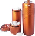 Two-Layer Pill Organizer, Waterproof Pill Container, Pill Holder can Store Pills Anything Sizes, Vitamins, Cod Liver Oil, Supplements and Medication, Rv products, Size:1.6 x 1.6 x 4.4 in(Orange)