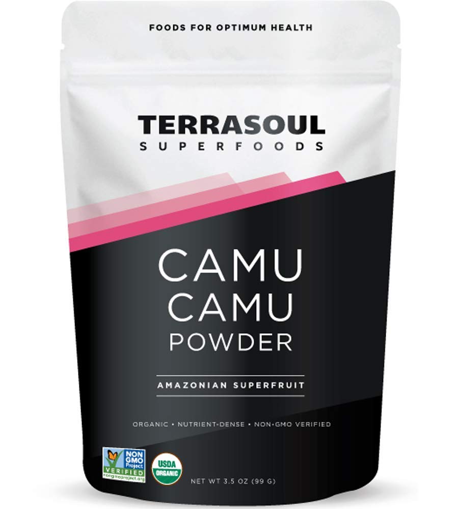 Terrosoul超级食品 有机卡木卡木粉,3.5奥兹,亚马逊超果 支持免疫, 平滑布,和维生素C 抗氧化剂-Rich 配方