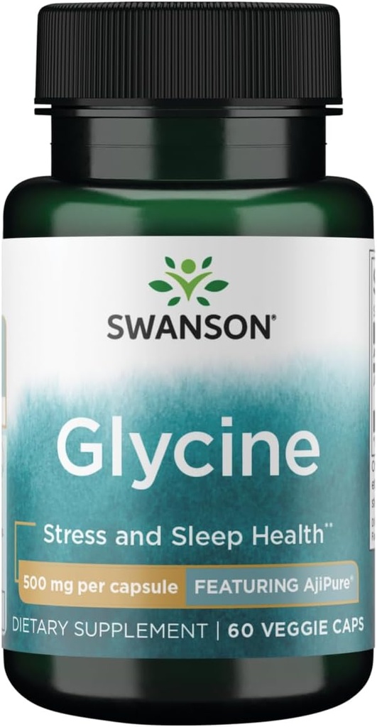 Swanson 氨基酸 Ajipure Glycine 医药级500毫克 60Veg Capsules