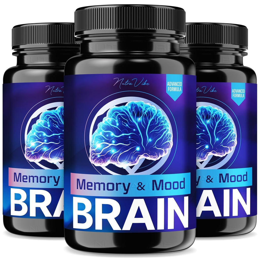(3 Pack) Memory and Mood Brain – Premium Ingredients for Focus, Clarity & Concentration | Memory & Mood Brain Support Pills | Memory y Mood Brain Formula | Memory Mood Brain Reviews (180 Capsules)