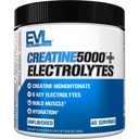 Evlution Nutrition Creatine 5000 + Electrolytes - Supports Faster Recovery, Lean Muscle Growth & Hydration - 5g Creatine Monohydrate & 6 Key Electrolytes Per Serving - 40 Servings - Unflavored Powder