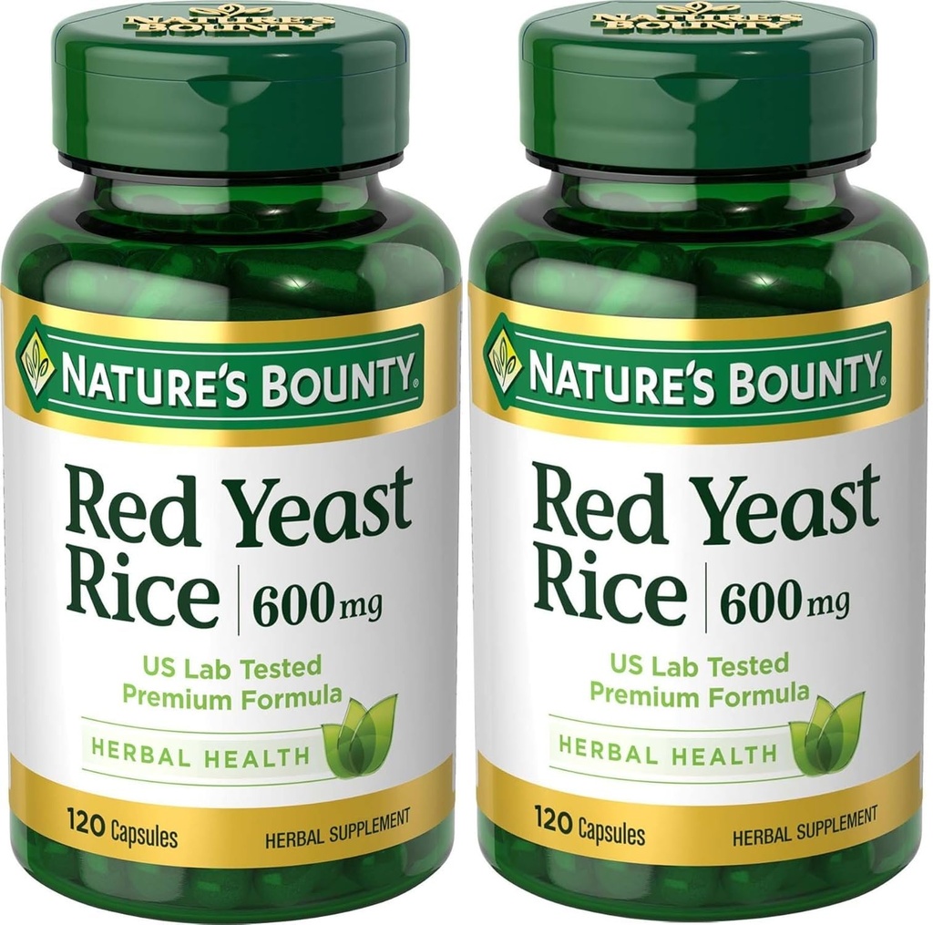 (原始内容存档于2017-09-21). Nature's Bounty Red Yeast Rice 600mg 120 Capsules (Pack of 2).