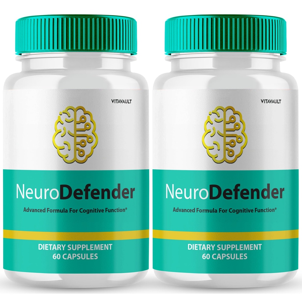 Neuro Defender Brain Supplements for Memory and Focus Capsules NeuroDefender Advanced Formula Brain Health Support Pills, Extra Strength Nootropics Neuro Defender All Natural Reviews (2 Pack)