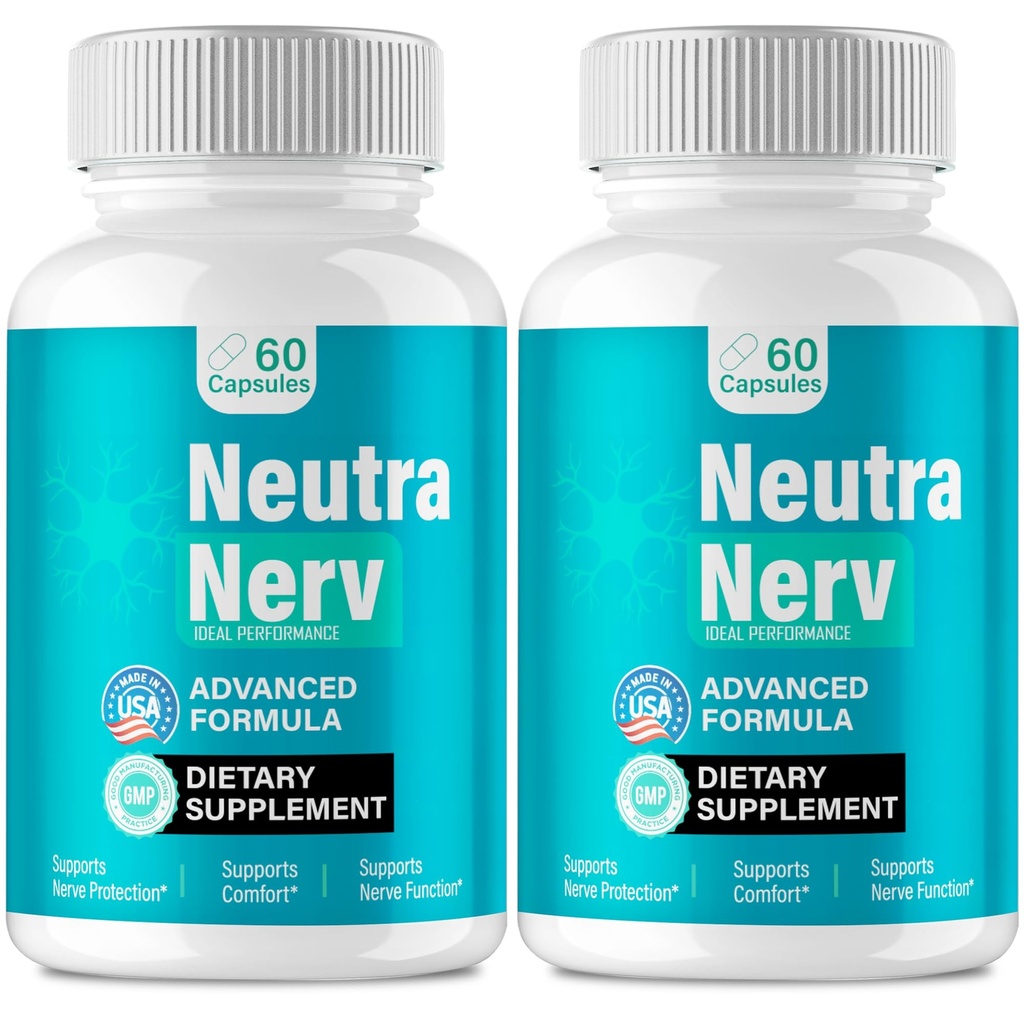 Neutra Nerv Capsules, Official NeutraNerv Supplement for Brain Health & Memory Support - Maximum Strength, Advanced Formula Nootropic Pills, All Natural Neutra Nerv Support Reviews (2 Pack)