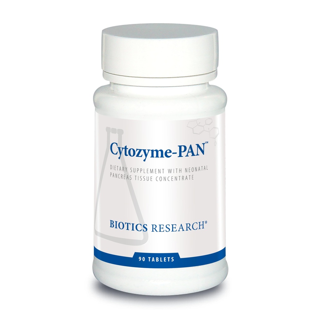 BIOTICS RESEARCH Cytozyme-PAN™ | Pancreas Tissue Concentrate with SOD & Catalase | Organ-Specific Nutritional Support | Gluten & Dairy Free | 90 Tablets