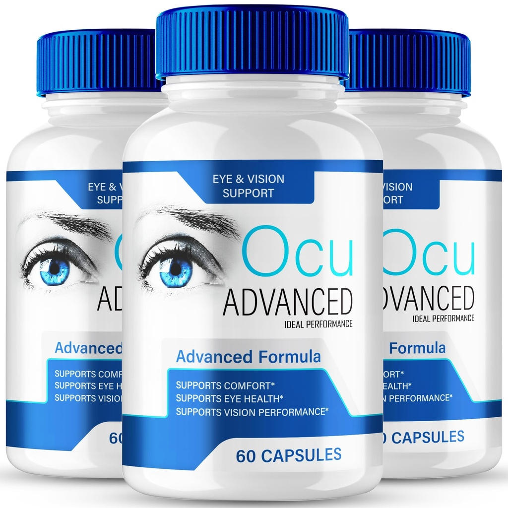 Ocu Advanced Capsules, Official OcuAdvanced Eye Health Supplement Pills - Maximum Strength, All Natural Visual Wellness & Crystal Clear View, Premium Ocu Advanced Health Support Reviews (3 Pack)