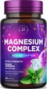 Magnesium Complex - 500mg per Serving Best Blend of Glycinate, Citrate, Malate & Oxide - Supports Sleep, Muscle, Bone & Heart Health - High Absorption, Chelated Supplement, Made in USA - 60 Capsules