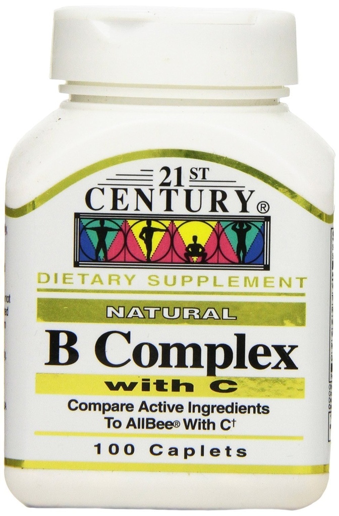 21st Century B Complex with Vitamin C Tablets, 100-Count (3 Pack)