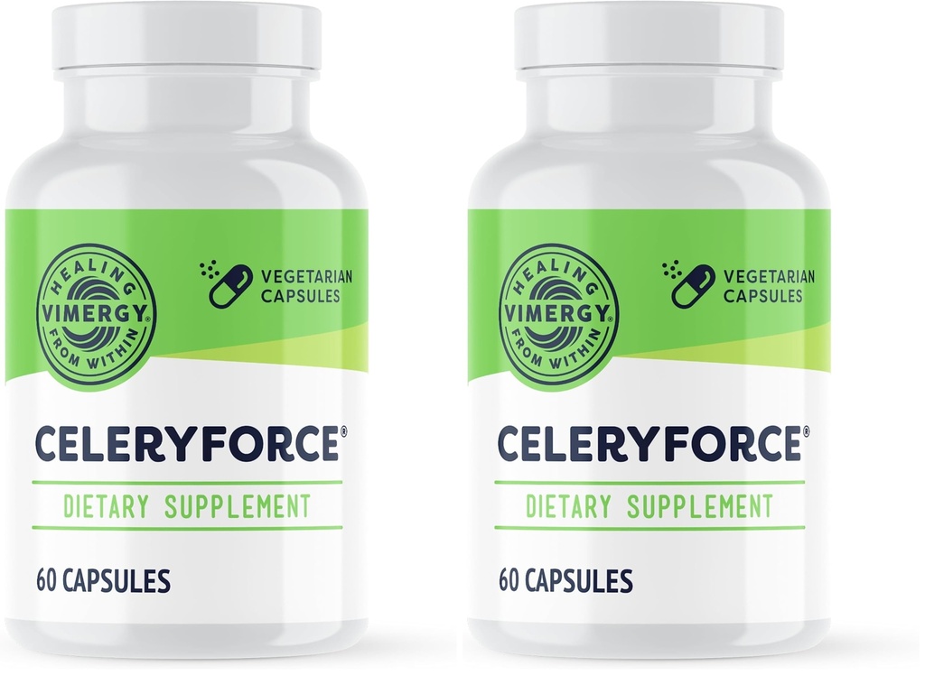 Vimergy Celeryforce – Nutrients and Amino Acids – Supports Your Wellness Routine* – Kosher, Vegan & Gluten-Free – 60 Capsules (Pack of 2)