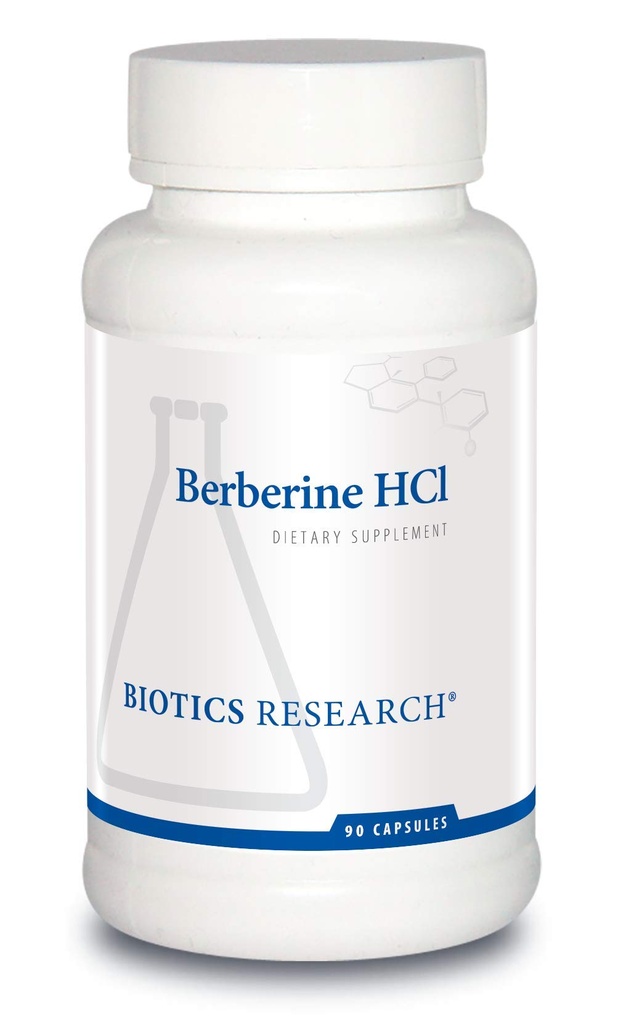 生物研究 Berberine HCl,植物学 Berberine 补充500mg per service - 支持心脏健康,免疫系统,健康GI,健康胆固醇,Gluten Free - 90 Capsules