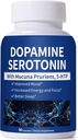 Serotonin and Dopamine Supplements, Dual Neurotransmitter Support with 5-HTP & Mucuna Pruriens for Mood Boost, Focus, Energy & Better Sleep, 90 Capsules