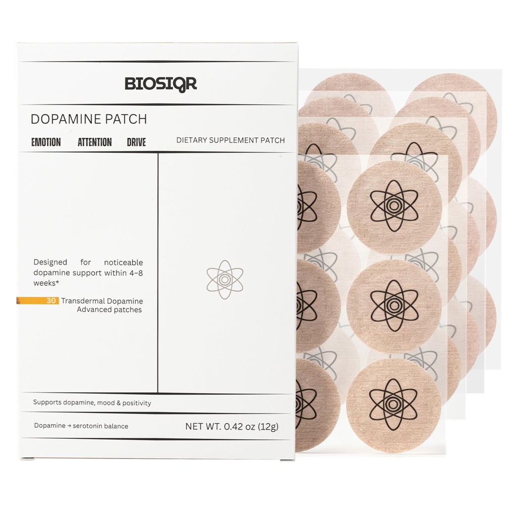 Dopamine Patches Extra Strength, Mood Support Patches for Daily Mental Wellness, Mood Boost & Positivity Support, Motivation Supports Dopamine & Serotonin Balance, Dopamine Supplements for Men Women