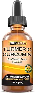 最大吸附液 Turmeric Curcumin drops 用于联合,背面, Ache, 文摘支持 → Liposomal Organic Turmeric Root Extraction with Fulvic Acid → Vegan, Non-GMO, 美国制造