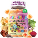 Vegan Methylated Multivitamin Gummies for Women & Men w/Iron, Zinc, Omega-3, D3K2, Methyl B12, Folate, Vegan Vitamins for Energy, Brain, Immune & Antioxidant Support for Vegans & Vegetarians 60Cts