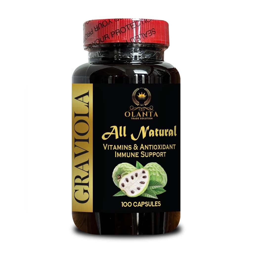 Graviola Extract - Natural Health Solutions, Vegan antioxidants, Pure Antioxidant Capsules, Immune and Energy Support Supplements, High-Potency Graviola - 1 Bottle 100 Capsules