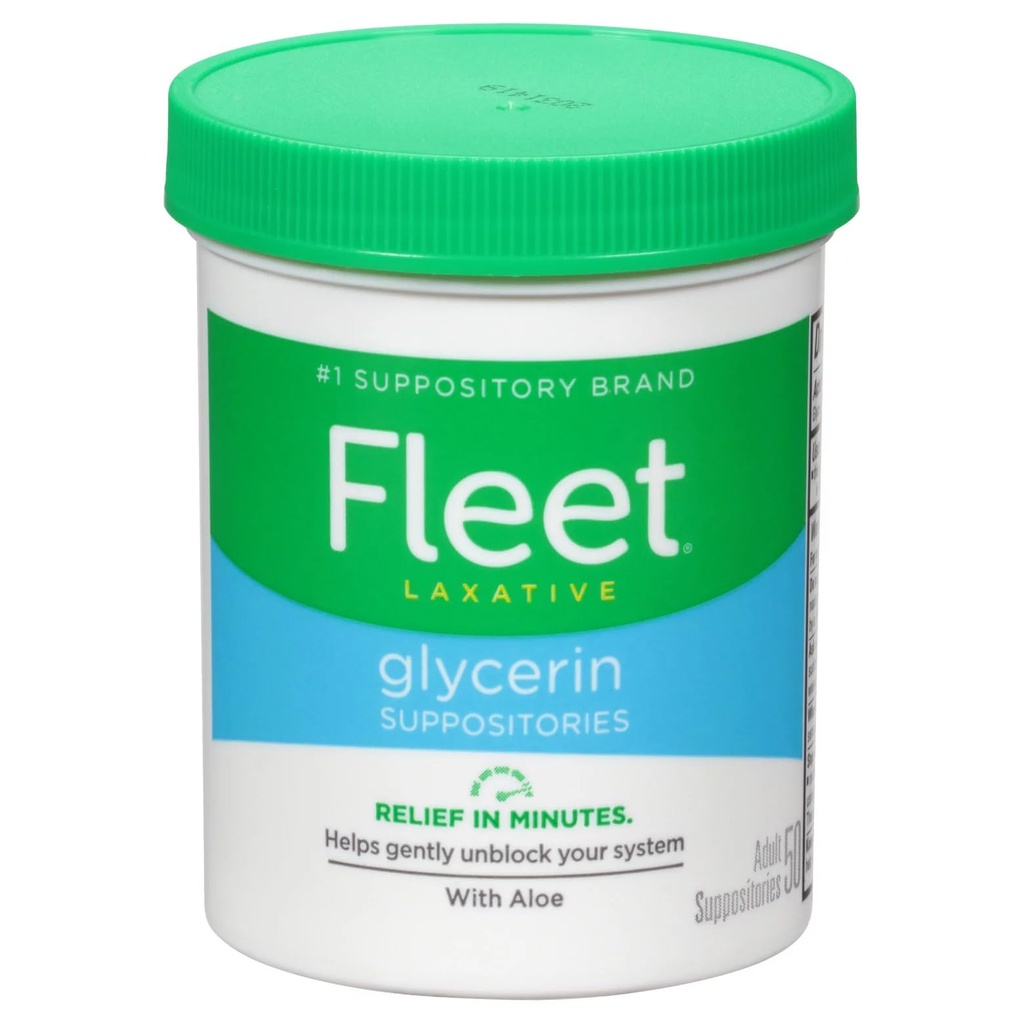 Fleet Glycerin Suppos Adl Size 50ct Fleet Glycerin Suppositories 6 pack
