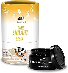 纯喜马拉雅有机物Shilajit, 高潜力的Shilajit Resin - 黄金等级, 认证和天然 - 70% Fulvic Acid & 85+ 能源与免疫支持的追踪矿物 - - - 30g