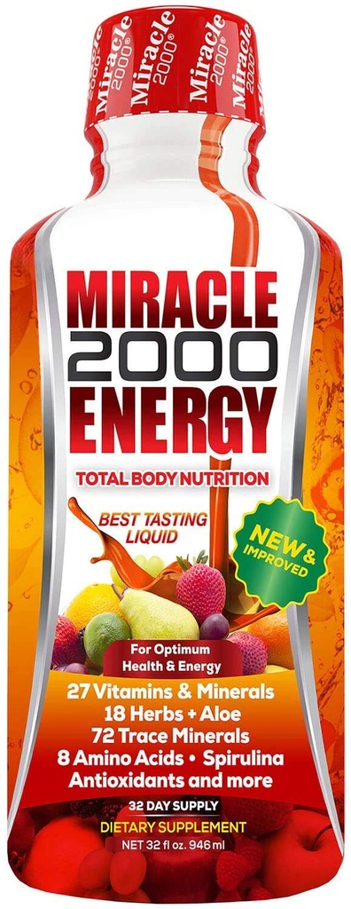 Century Systems - Miracle 2000, 完全液态多维生素和矿物补充剂,含氨基酸和抗氧化剂,32 Ounces