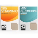 Veru Wellness Antioxidant Power Duo Lifetyle Patches C, Glutathione - 自我粘附时间 专题补丁, 8-10小时(42天供应)