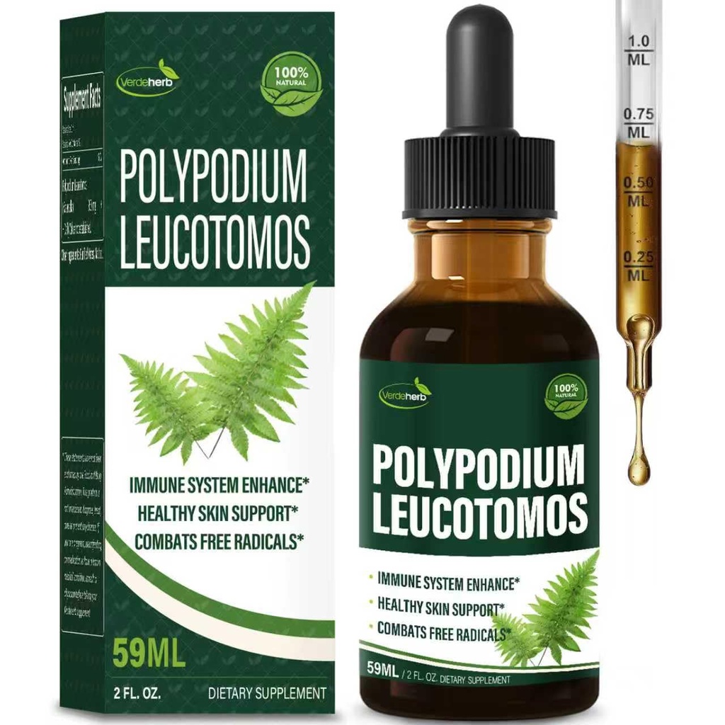 Polypodium leucotomos (Kalawalla Root) 免疫支持滴, 天然卡拉瓦拉草皮提取豁免靴补充品 改善皮肤健康. Calaguala para Proteger la Piel. 2oz (西班牙语)