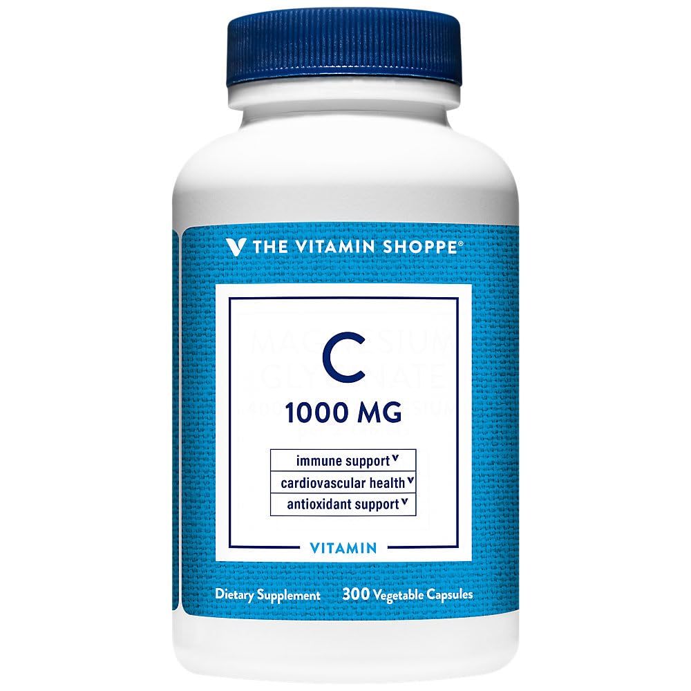 The Vitamin Shoppe Vitamin C 1,000MG, Antioxidant that Supports Immune and Cardiovascular Health (300 Capsules)