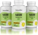 NaturalSlim 天然钾 Gluconate 99 mg - Kadsorb 支持电解质平衡和正常pH - 具有基本矿物的可吸收钾补充剂 - 非转基因物质 400 Capsules 3 Pack