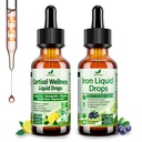 Cortisol Detox + 女性、男性、维冈、非转基因生物的铁质补充剂