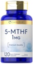 Carlyle 5-MTHF L 甲基folate 1mg → 120 Capsules → Non-GMO & Gluten Free Supplement → + ium Premium 质量