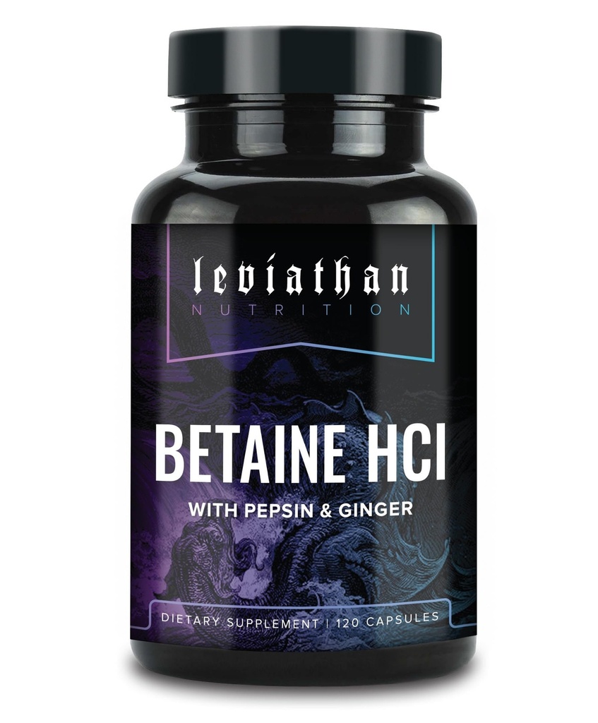 配有百事可乐和姜汁的Leviathan Betaine HCl - 消化酶补充剂,用于消化辅助和支持,胃酸和营养吸收