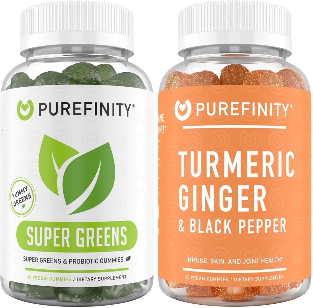 Turmeric Ginger Gummys + Super Greens Gummys Bundle 热水炉