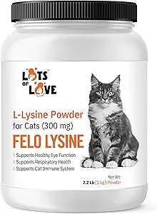 FELO LYSINE - 猫类300毫克的L-Lysine Powder(早点托马斯),1千克或2.2磅