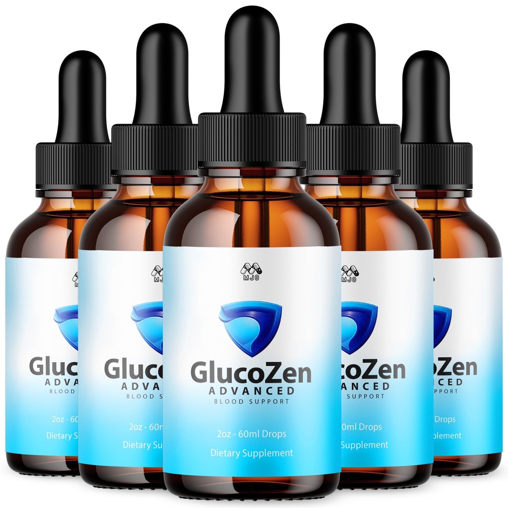 (5 Pack) Glucozen Drops, Official GlucoZen Support with All Natural Ingredients, Advanced Glucozen Drops Health & Wellness Supplement Formula with Maximum Strength Multivitamins (150 Servings)