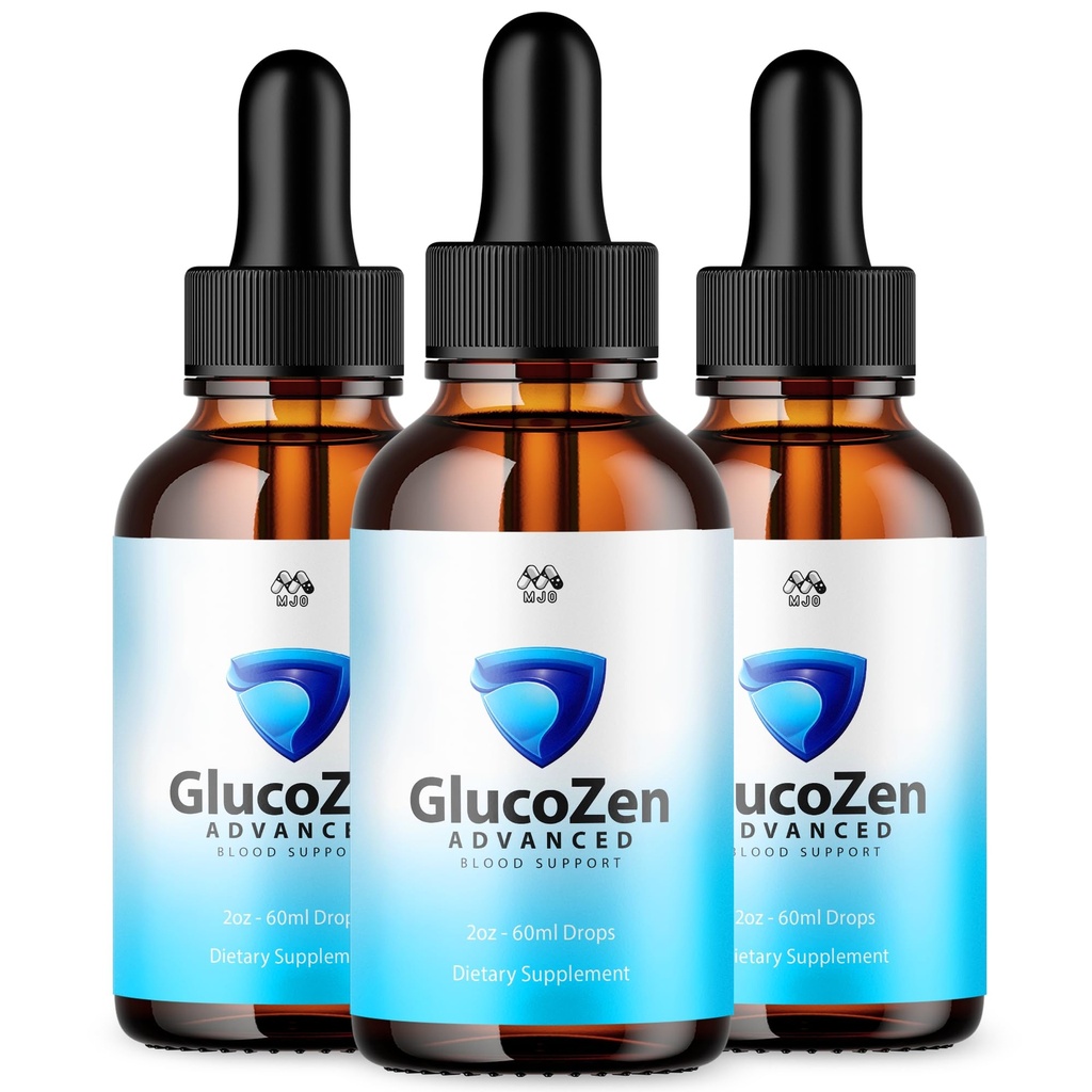 (3 Pack) Glucozen Drops, Official GlucoZen Support with All Natural Ingredients, Advanced Glucozen Drops Health & Wellness Supplement Formula with Maximum Strength Multivitamins (90 Servings)