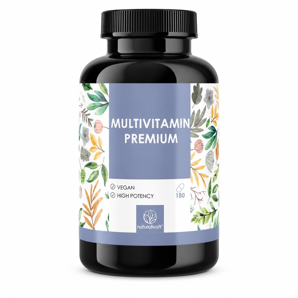 Premium Multivitamin – High-Dose A–Z Complex | 180 Vegan Capsules with Essential Vitamins & Minerals including Vitamin C, D3, B12, Zinc, Magnesium & OPC – Developed and Lab Tested in Germany